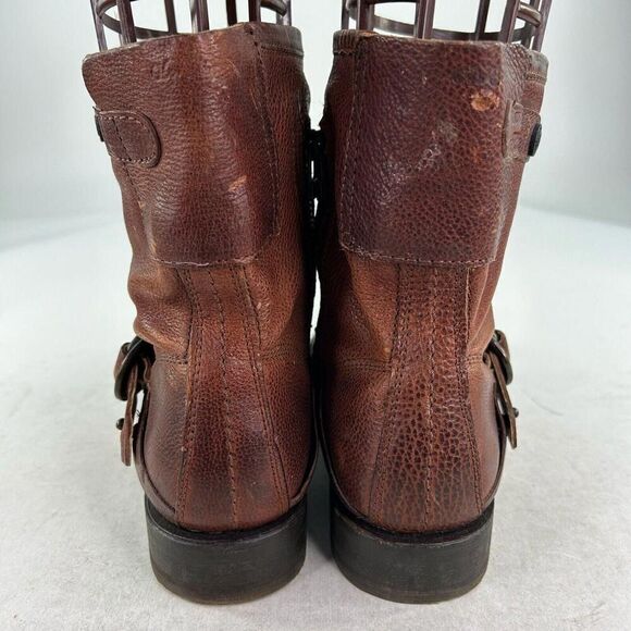 Olukai Nahuku Short Womens Distressed Brown Moto Boot US 8 Harness Ankle Boots - Picture 6 of 12